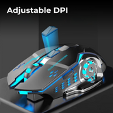 Rechargeable Wireless Gaming Mouse with Silent Clicks